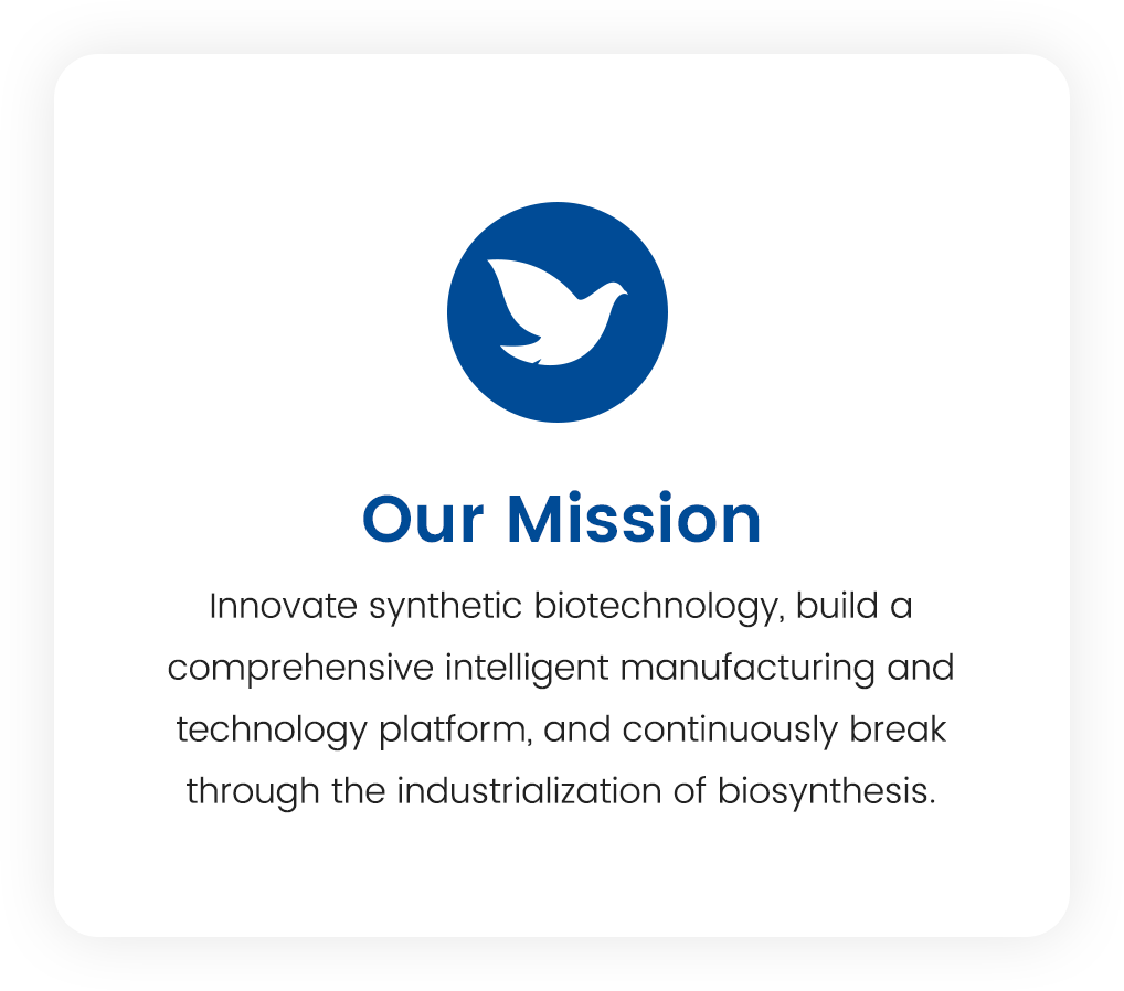 Xiushi Biopharma Mission - Innovating synthetic biotechnology with intelligent manufacturing and advancing biosynthesis industrialization.